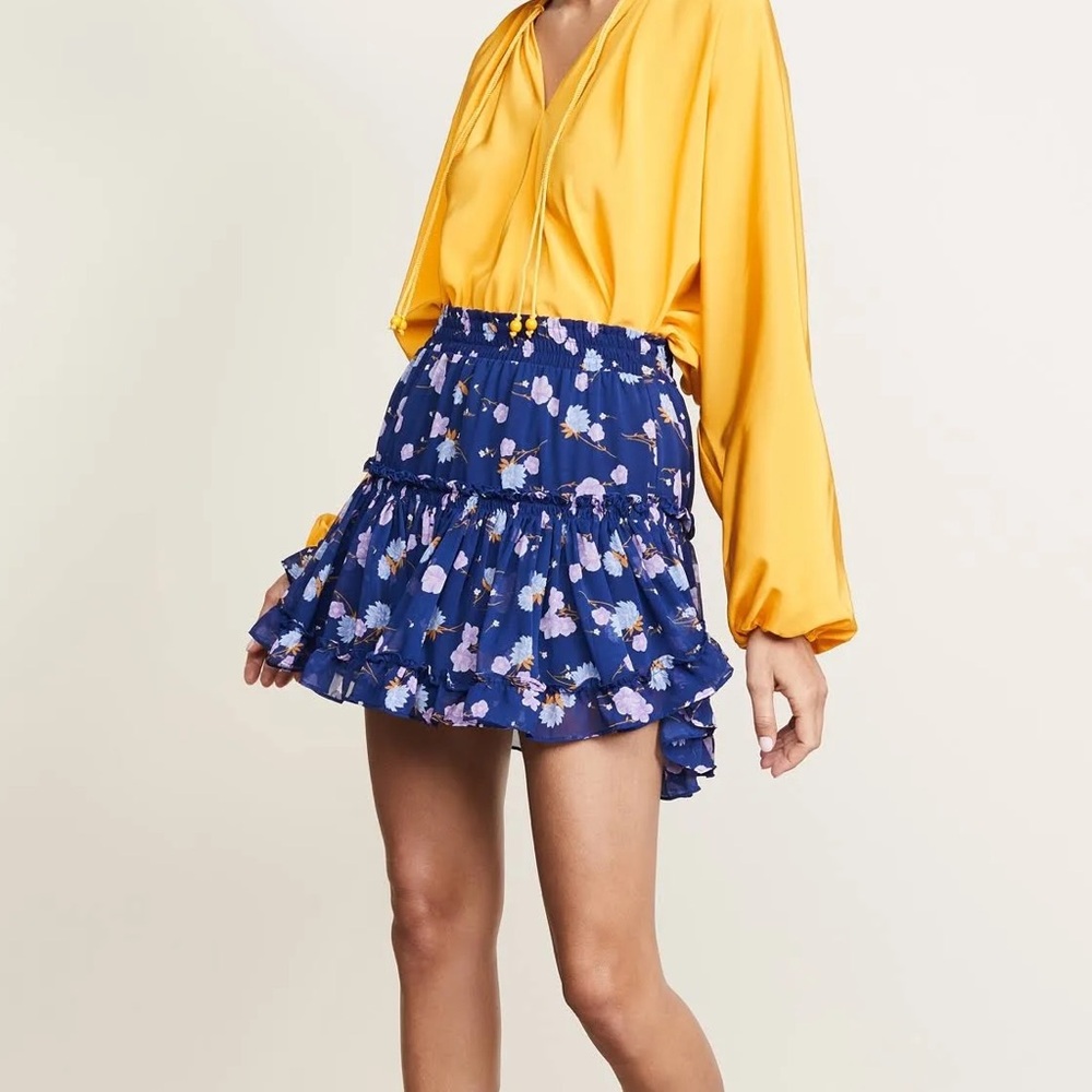 Misa Los Angeles Floral Mini Skirt